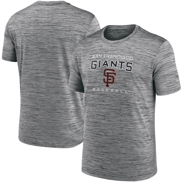 Men's San Francisco Giants Gray Velocity Practice Performance T-Shirt